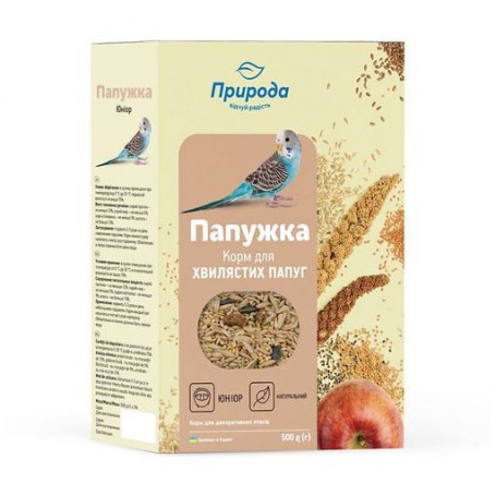 Корм для волнистых попугаев Природа Попугайчик Юниор, 500 г