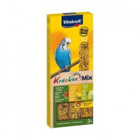 Лакомство для декоративных попугаев Vitakraft Kracker Mix с инжиром, киви и бананом, 3 шт