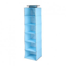Кофр подвесной Handy Home Мишка, голубой, 6 секций, 30*30*120 см (UC-104)