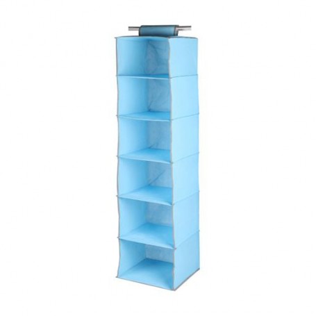 Кофр подвесной Handy Home Мишка, голубой, 6 секций, 30*30*120 см (UC-104)