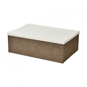 Короб складной Handy Home Коричневый, с пластиковой крышкой 33*23*11 см (EH-01S)