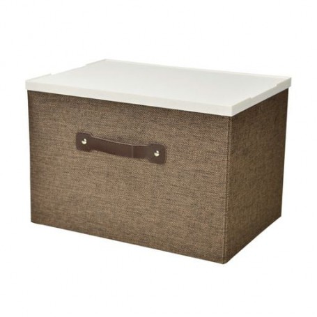 Короб складной Handy Home Коричневый, с пластиковой крышкой 33*23*22 см (EH-01L)