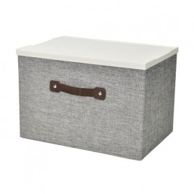 Короб складной с пластиковой крышкой Handy-Home серый, 33*23*22 см (EH-02L)