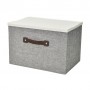 Короб складной с пластиковой крышкой Handy-Home серый, 33*23*22 см (EH-02L)
