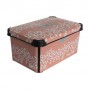 Контейнер для хранения с крышкой Violet House 0647 Decor Powder Flower, 16.5*23.5*35 см, 10 л (0647 DECOR POWDER FLOWER с/кр. 10