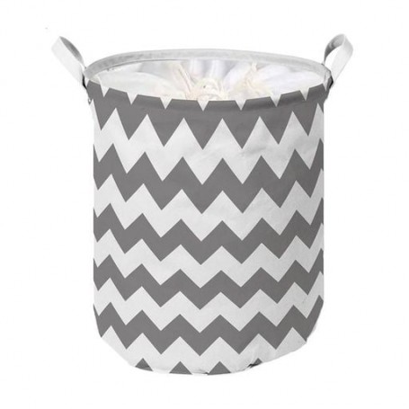 Корзина тканевая Idea Home LY-03 Zig Zag круглая, 35*45 см (LY-03 круг. ткан. з/кр Zig Zag)