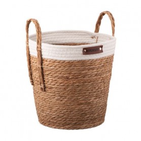 Плетеная корзина для хранения Ardesto Prestigio с ручками, 29*29*30 см, серая (ARHC2510SB)