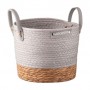 Плетеная корзина для хранения Ardesto Minimalism с ручками, серая, 23*23*19 см (ARHC2506RG)