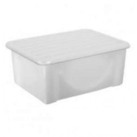 Ємність 22л для зберігання речей з кришкою прозорий Алеана (1273829)