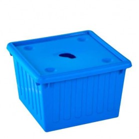 Ємність 25л для зберігання речей з кришкою блакитний Алеана (1274465)