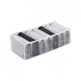 Органайзер для белья Stenson R94379-7 32х12х12 см с 7 отделениями из нейлона Прозрачный (1431332)