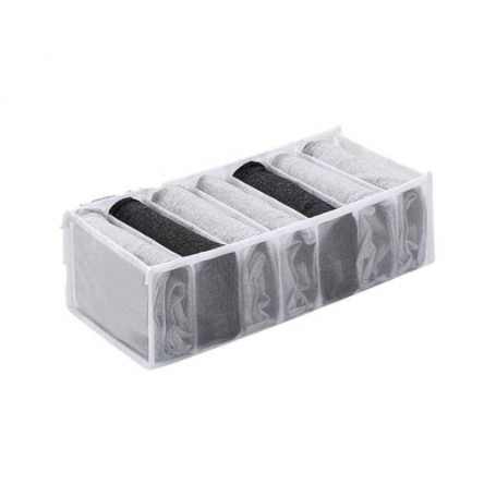 Органайзер для белья Stenson R94379-7 32х12х12 см с 7 отделениями из нейлона Прозрачный (1431332)