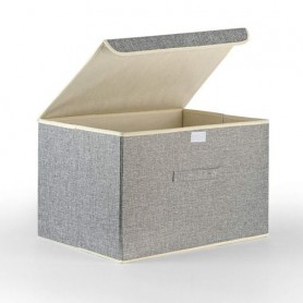 Ящик для хранения с крышкой MVM Светло-серый L (TH-07 L LIGHT GRAY) (1282135)