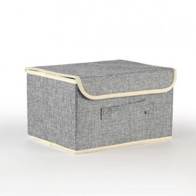 Ящик для хранения с крышкой MVM Светло-серый S (TH-07 S LIGHT GRAY) (1256037)