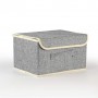 Ящик для хранения с крышкой MVM Светло-серый S (TH-07 S LIGHT GRAY) (1256037)