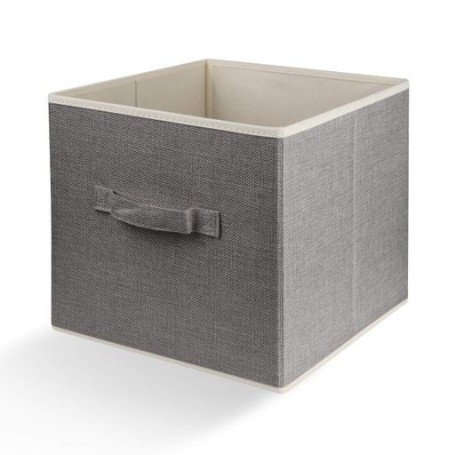 Ящик для хранения МВМ MY HOME 28х28х28 см Светло-серый (TH-08 LIGHT GRAY) (1255939)