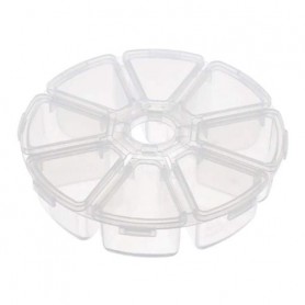 Контейнер-органайзер для мелочей круглый пластиковый на 8 ячеек (1271883)