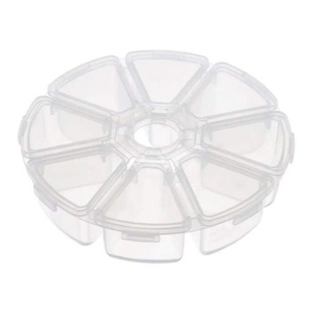 Контейнер-органайзер для мелочей круглый пластиковый на 8 ячеек (1271883)