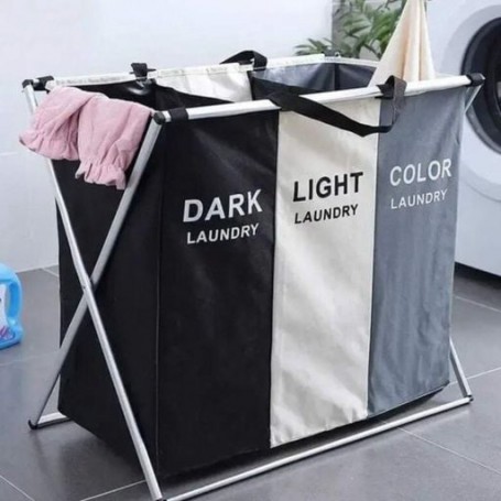 Корзина для белья складная Laundry Basket 3 секции (3887 LB) (1428749)