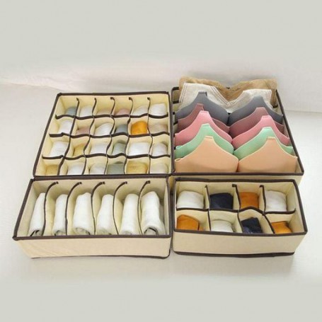 Набір з 4 органайзерів в шафу для зберігання ANbeauty Beige (AN0103412) (1402815)