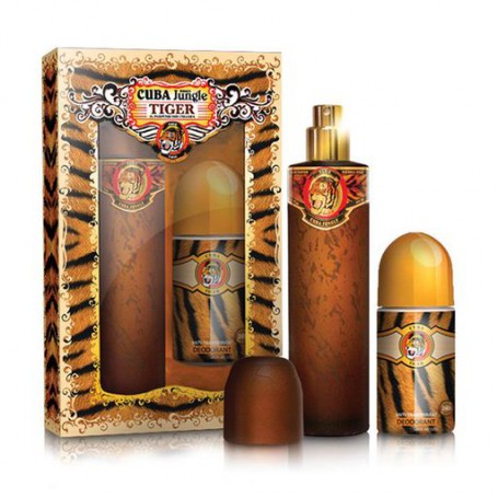 Парфюмированный набор женский Cuba Paris Cuba Jungle Tiger (парфюмированная вода, 100 мл + шариковый дезодорант, 50 мл)