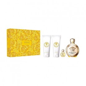 Парфюмированный набор женский Versace Eros Pour Femme (парфюмированная вода, 100 мл + гель для душа, 100 мл + лосьон для тела, 1