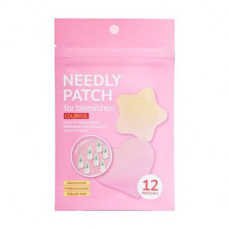 Микроиголочные патчи против прыщей Needly Patch For Blemishes Colorful, 12 шт
