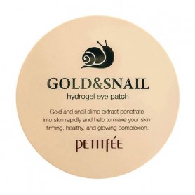 Гидрогелевые патчи для кожи вокруг глаз Petitfee&ampKoelf Gold &amp Snail Hydrogel Eye Patch с золотом и улиткой, 60 шт