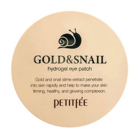 Гидрогелевые патчи для кожи вокруг глаз Petitfee&ampKoelf Gold &amp Snail Hydrogel Eye Patch с золотом и улиткой, 60 шт