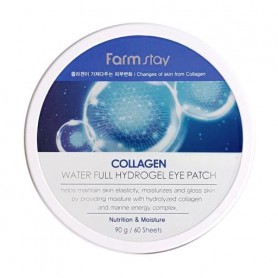 Гидрогелевые патчи для кожи вокруг глаз FarmStay Water Full Hydrogel Eye Patch с коллагеном, 60 шт