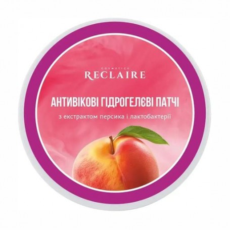 Антивозрастные гидрогелевые патчи для кожи вокруг глаз Reclaire с экстрактом персика и лактобактериями, 60 шт
