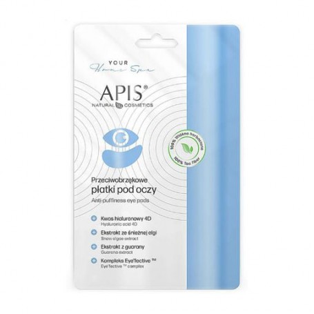 Патчи для кожи вокруг глаз Apis Natural Cosmetics Your Home Spa Anti-puffiness Eye Pads против отеков, 1 пара