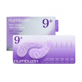 Патчи для кожи вокруг глаз Numbuzin No. 9 NAD+ Collagen Under Eye Patches с коллагеном и пептидами, 5 пар