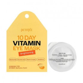 Гидрогелевые патчи для кожи вокруг глаз Petitfee &amp Koelf 10 Days Vitamin Eye Mask, Brightening, 20 шт