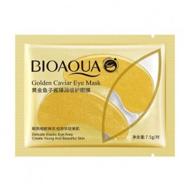 Увлажняющие и разглаживающие патчи под глаза Bioaqua Golden Caviar Eye Mask c золотом и икрой, 7.5 г