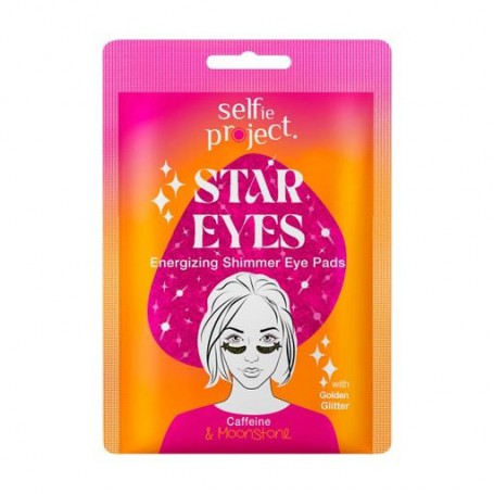 Патчи для кожи вокруг глаз Selfie Project Star Eyes Energizing Shimmer Eye Pads с кофеином и лунными камнями, 2 шт