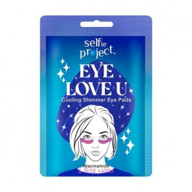 Патчи для кожи вокруг глаз Selfie Project Eye Love U Cooling Shimmer Pink Eye Pads с ниацинамидом и розовой водой, 2 шт