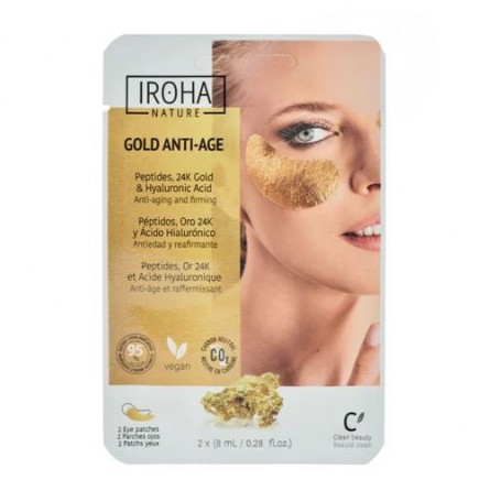 Патчи для кожи вокруг глаз Iroha Nature Gold Patches, 2 шт