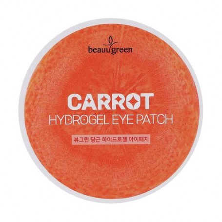 Антиоксидантные гидрогелевые патчи для кожи вокруг глаз BeauuGreen Carrot Hydrogel Eye Patch с экстрактом моркови, 60 шт