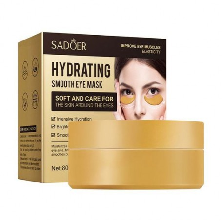 Гидрогелевые патчи для кожи вокруг глаз Sadoer Hydrating Smooth Eye Mask для увлажнения и питания, 80 г, 60 шт