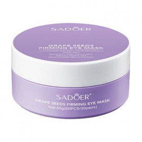 Гидрогелевые патчи для кожи вокруг глаз Sadoer Grape Seeds Firming Eye Mask с экстрактом виноградных косточек, 80 г, 60 шт