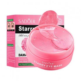 Гидрогелевые патчи для кожи вокруг глаз Sadoer Damask Rose &amp Collagen Starry Eye Mask с экстрактом розы, 80 г, 60 шт