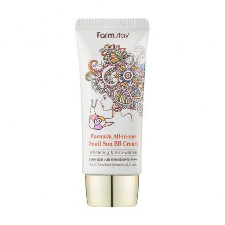 BB-крем для лица FarmStay All-In-One Snail Sun BB Cream SPF 50+/PA+++ с муцином улитки, 50 мл