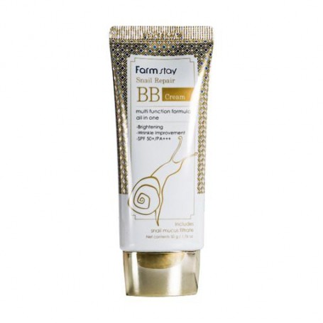 BB-крем для лица FarmStay Snail Repair BB Cream SPF 50 + / PA +++ с муцином улитки, осветление и разглаживание морщин, 50 г