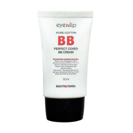 BB крем для лица Eyenlip Pure Cotton Perfect Cover BB Cream SPF 50+/PA +++ 21 Light Beige, 30 мл