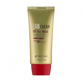 Солнцезащитный BB-крем для лица 3W Clinic BB Cream UV Sun Block SPF 50+ PA+++, 50 мл