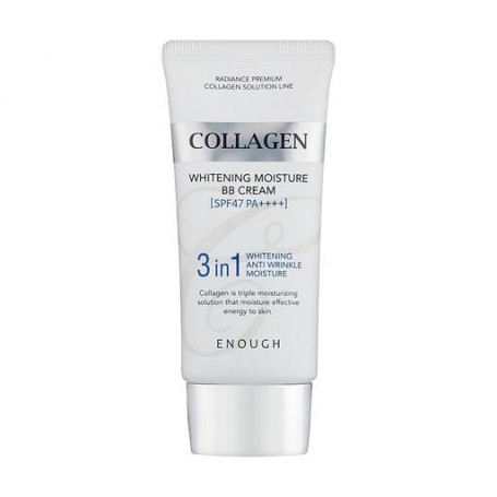 BB-крем для лица Enough Collagen 3 In 1 Whitening Moisture BB Cream SPF 47 PA++++ с морским коллагеном, 50 г