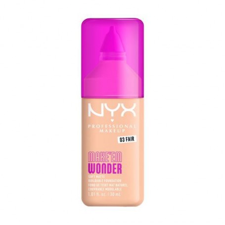 Стойкая тональная основа для лица NYX Professional Makeup Make&39em Wonder Soft Matte Buildable Foundation 03 Fair, 30 мл