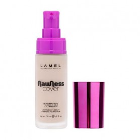 Тональная основа для лица LAMEL Make Up Flawless Cover Lightweight Medium Coverage Foundation 01, 30 мл