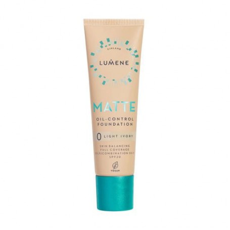 Матирующая тональная основа Lumene Matte Oil-control Foundation SPF 20, 0 Light Ivory, 30 мл